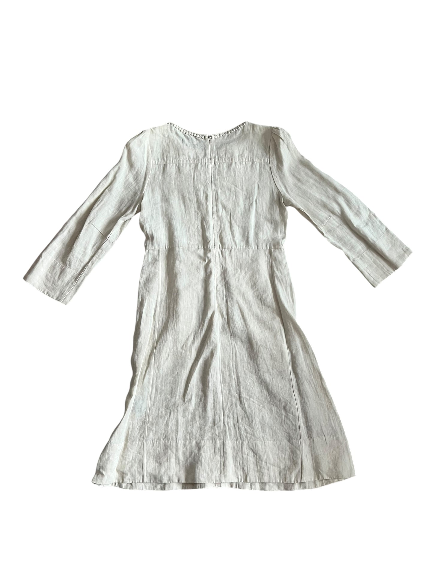 Isabel Marant Ivory Linen Embroidered Dress – Size 38 – Excellent Condition - The Luxury Savvy
