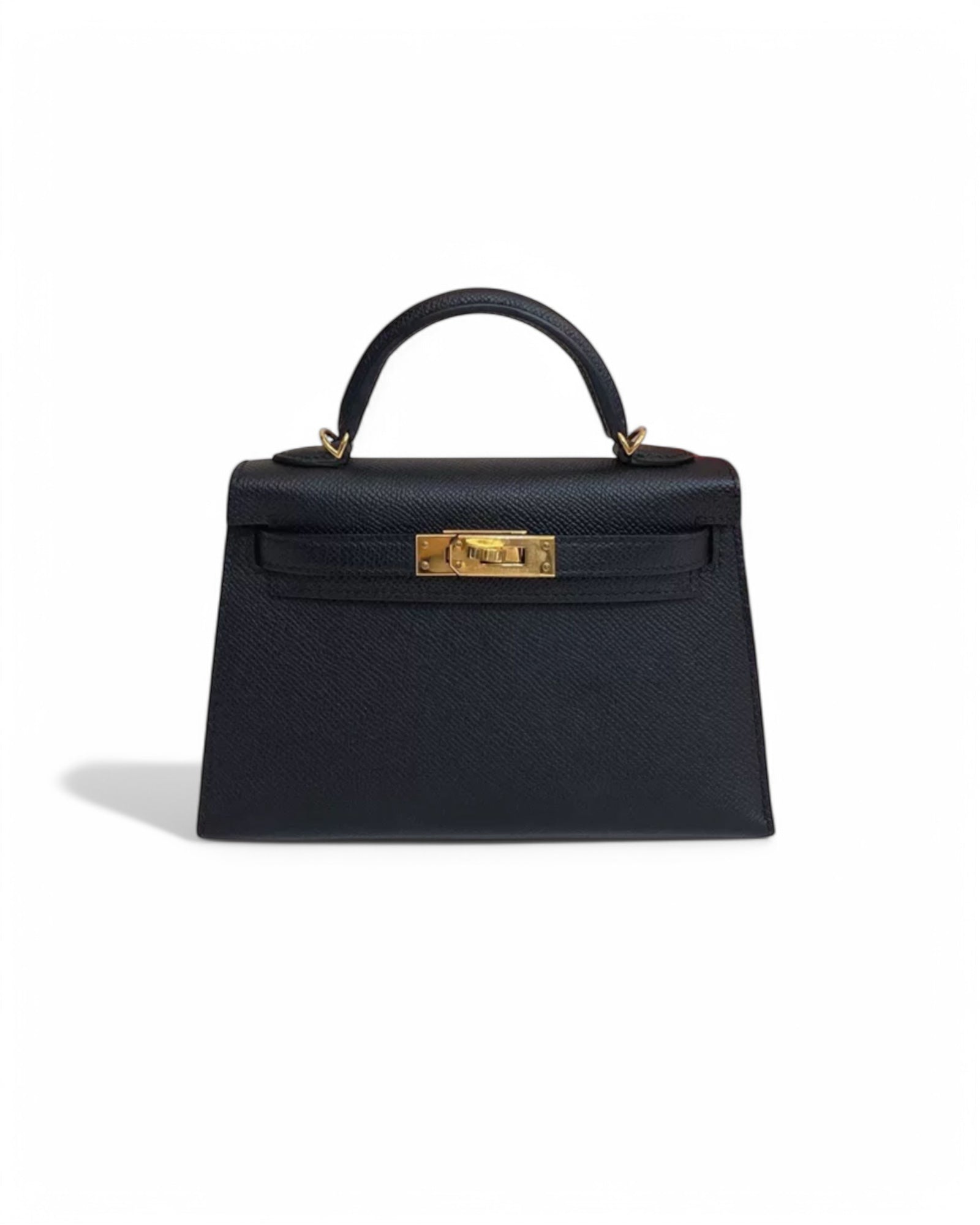 Hermès Mini Kelly Black Epsom Leather with Gold Hardware - Pristine Condition - Full Set - The Luxury Savvy