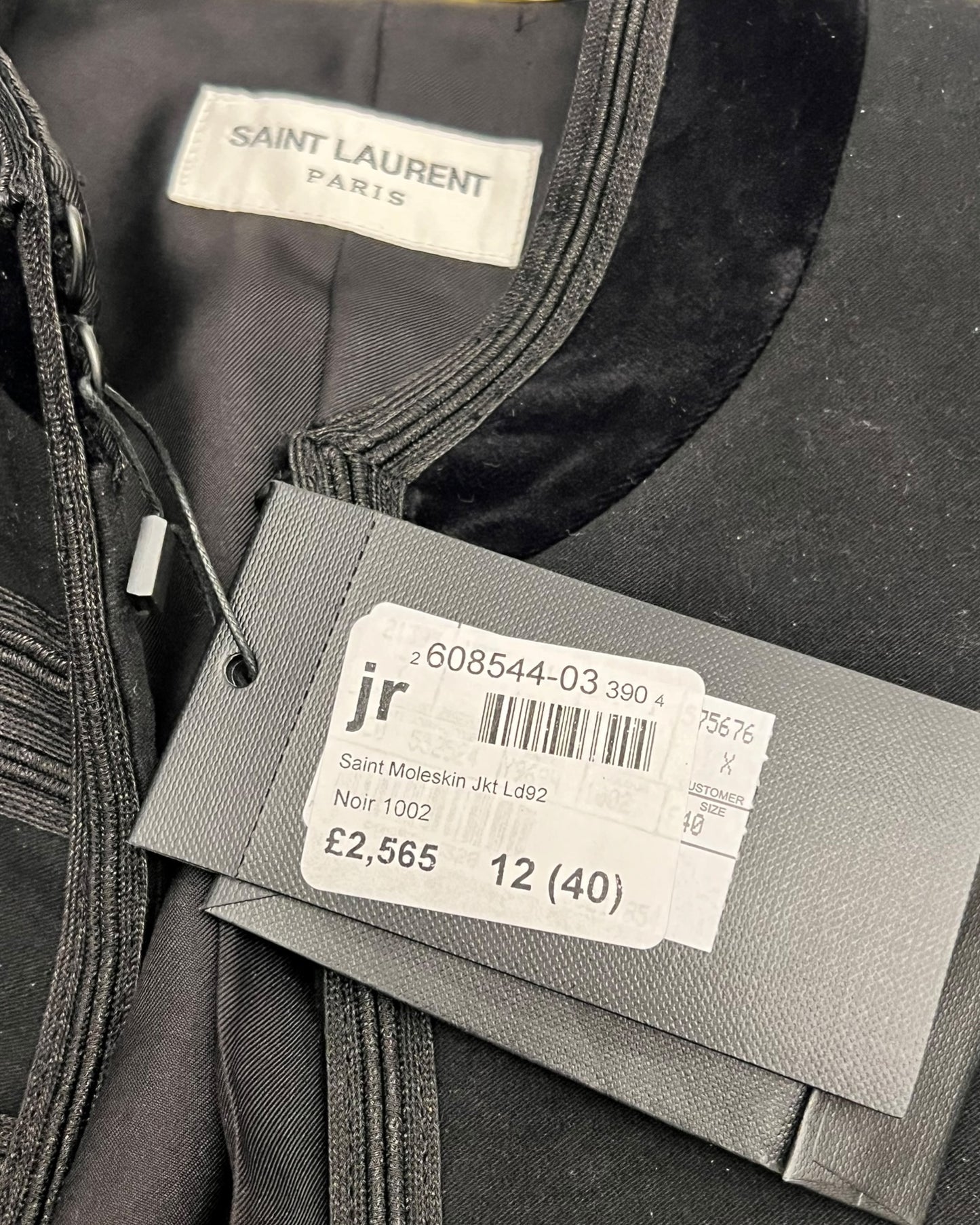 Saint Laurent Black Moleskin Military Jacket – Size 40