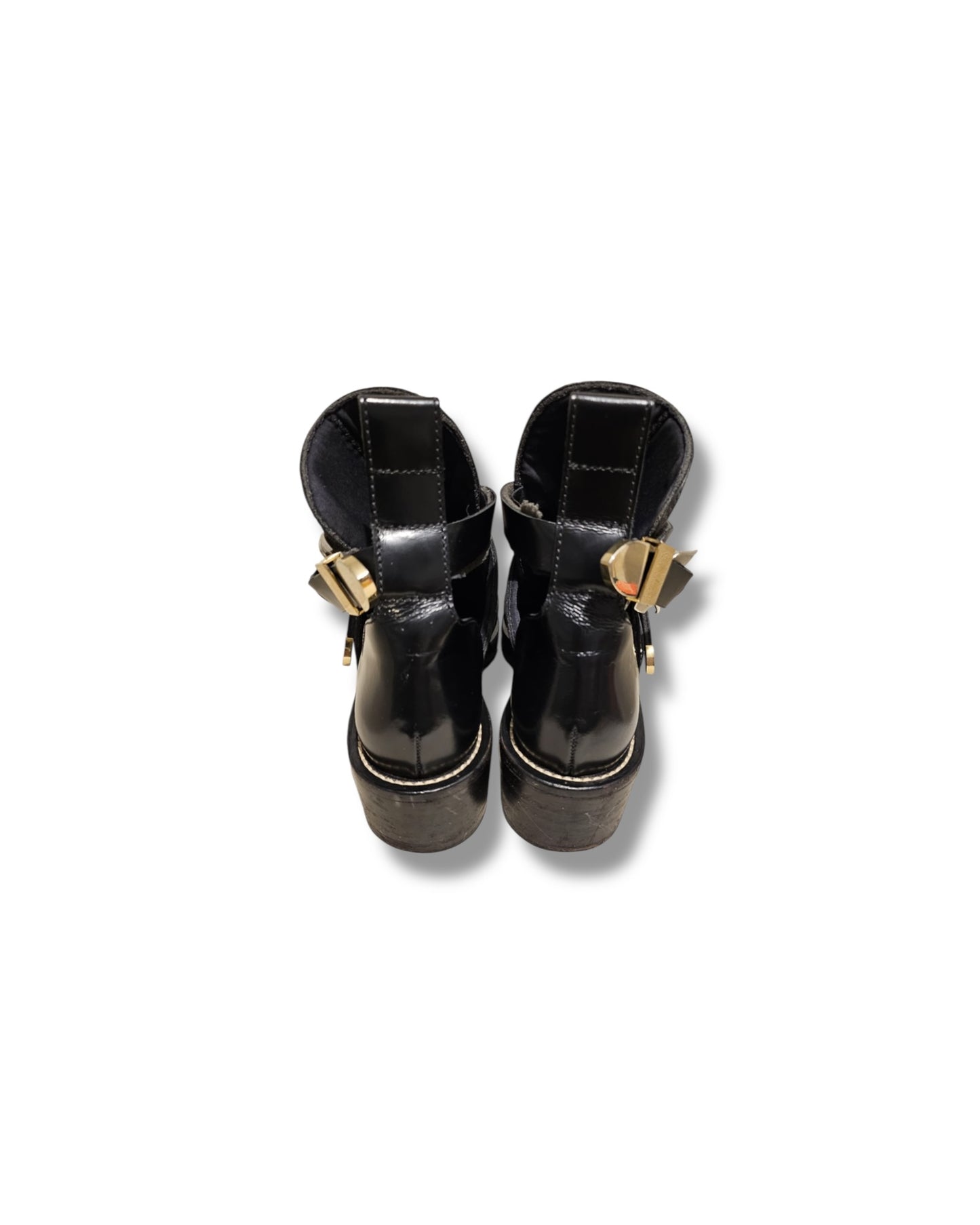 Balenciaga Ceinture Biker Boots | Black | Size 38 - The Luxury Savvy