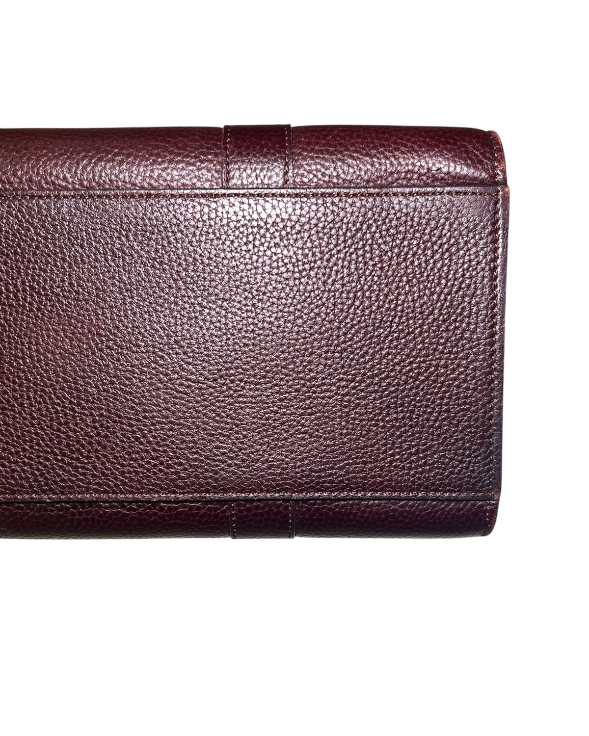 Mulberry Bayswater with Strap in Oxblood Grained Leather – Gold Hardware