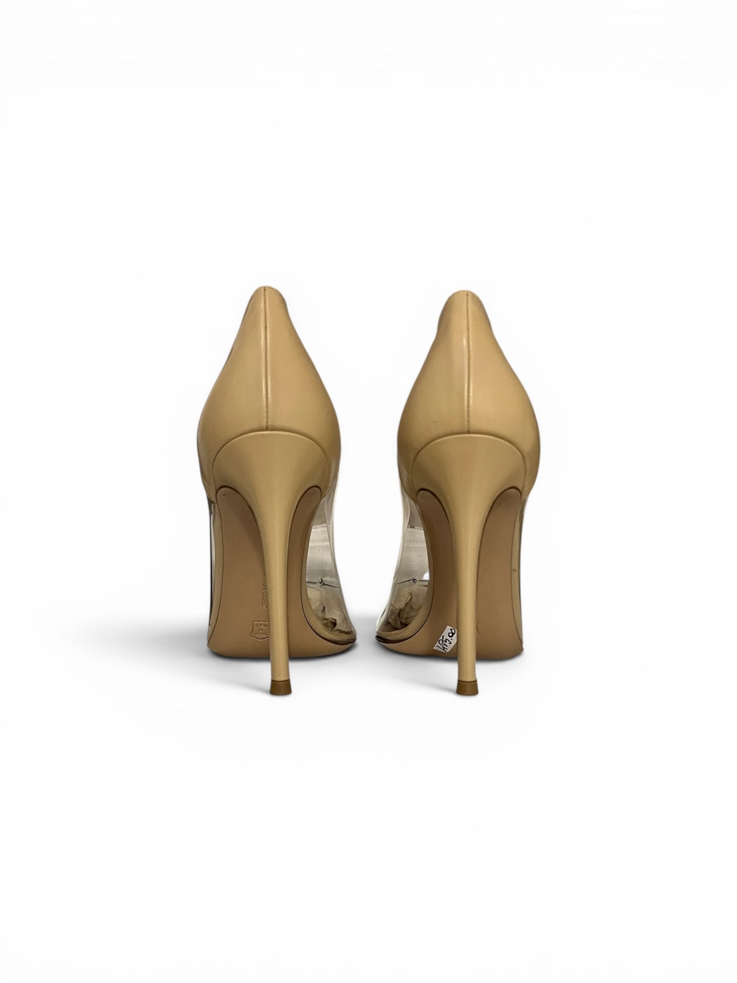 Gianvito Rossi Plexi Pumps White & Beige | Size EU 36.5