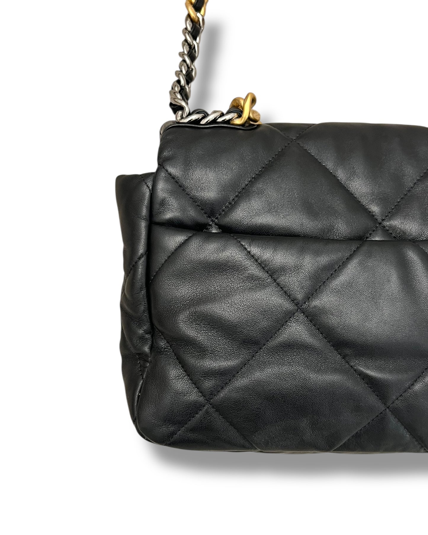 Chanel 19 Large Flap Bag – Black Lambskin, Mixed Hardware – (22P Collection)