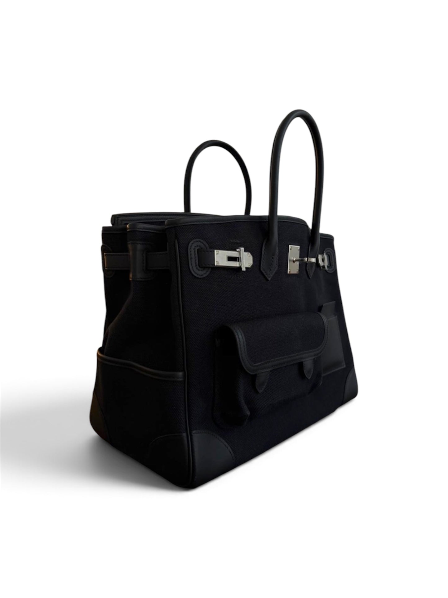 Hermès Cargo Birkin 35 - Noir – Full Set – Palladium Hardware
