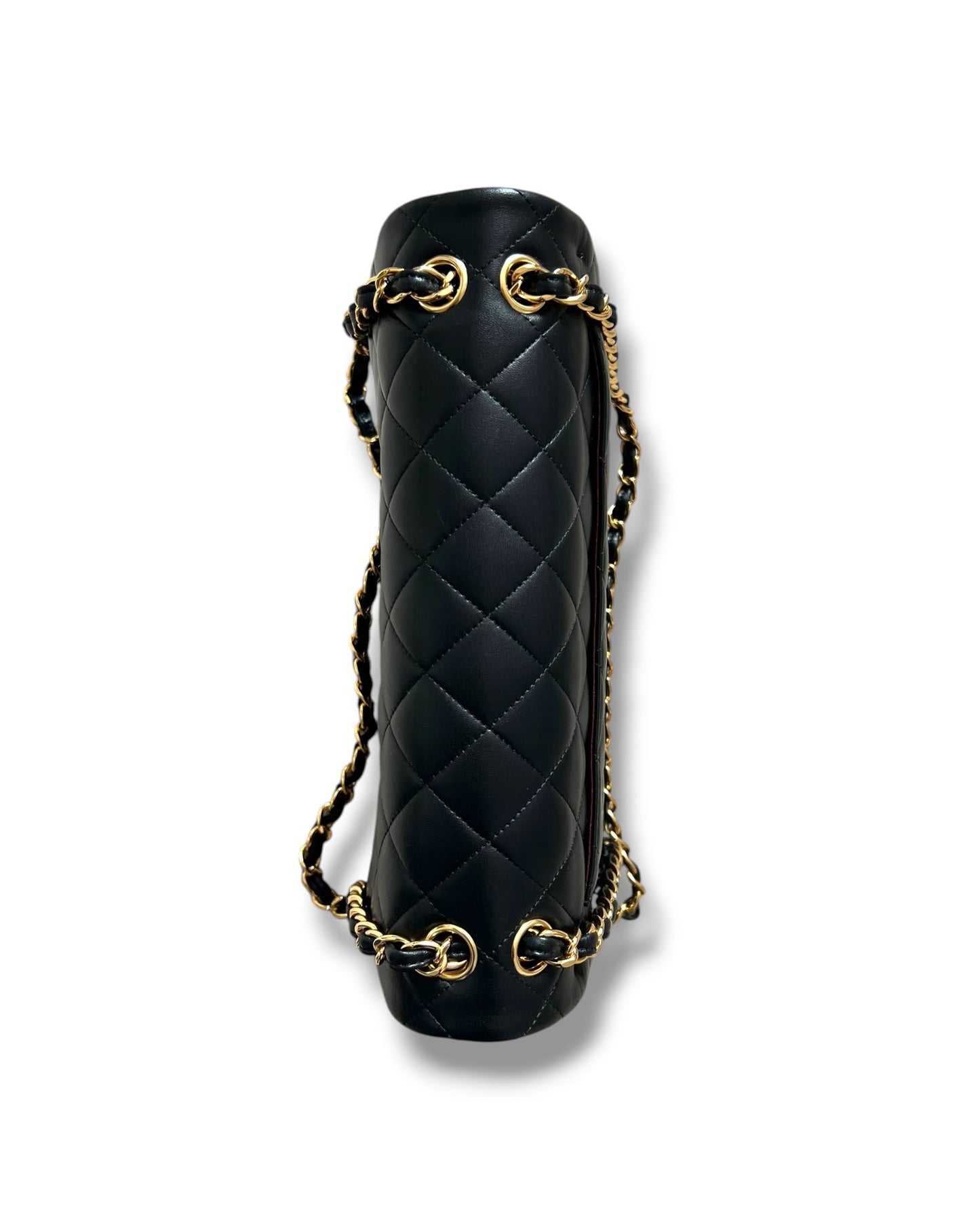 Chanel Classic Flap Jumbo – Black Lambskin Leather – Gold-Tone Hardware