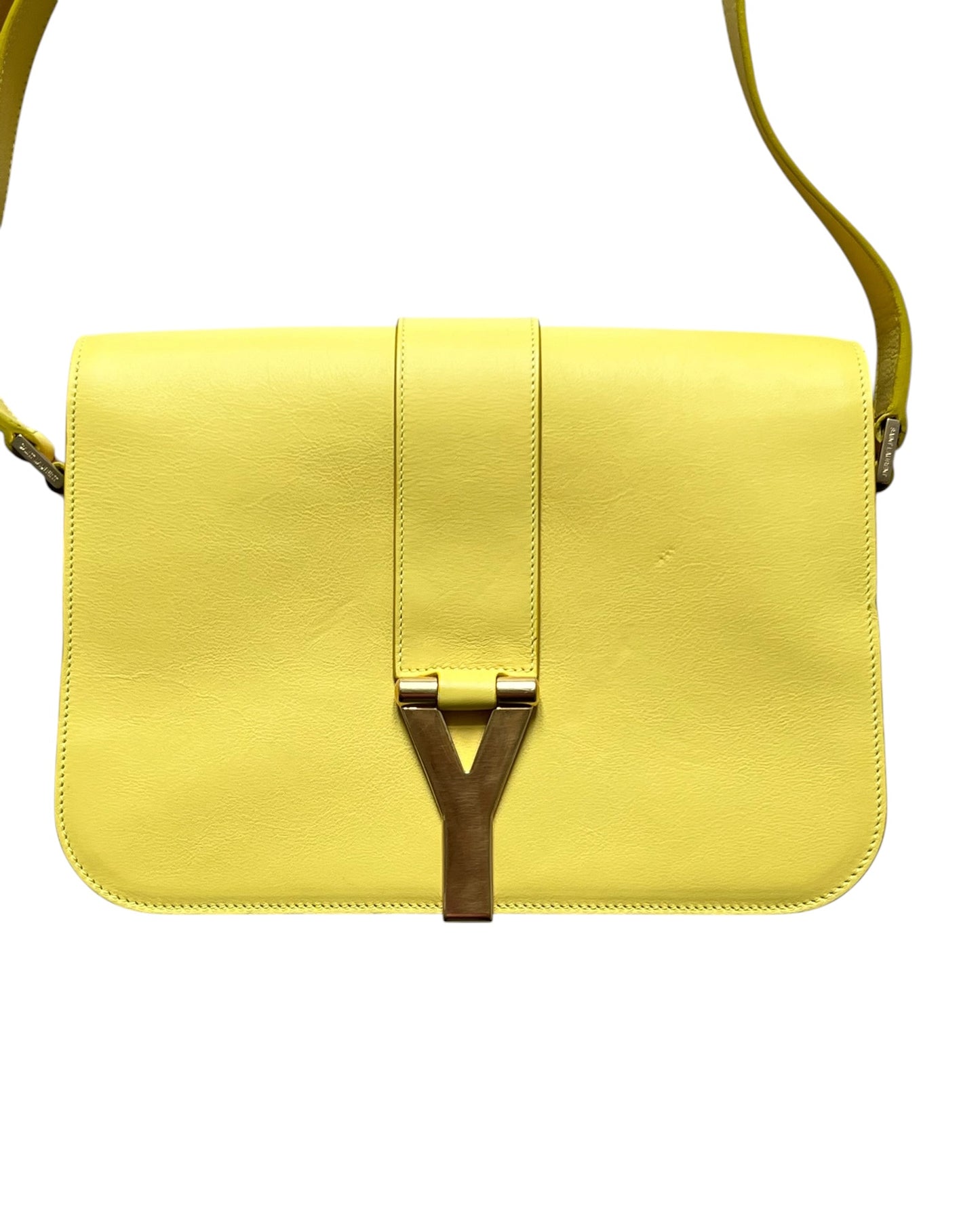 Saint Laurent Crossbody Bag - Yellow - Gold Hardware