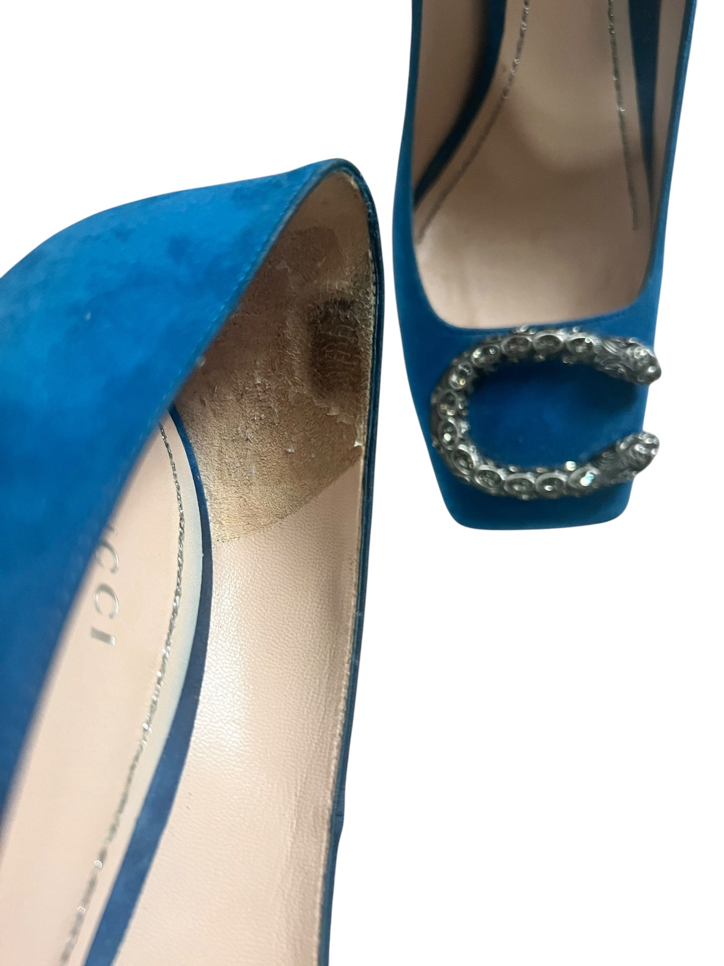 Gucci Dionysus Suede Pumps – Blue | Size 37