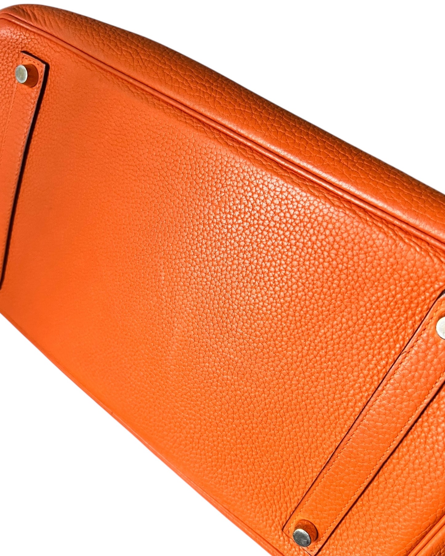 Hermès Birkin 35 Orange Clemence Leather | Very Good Pre-Owned Condition - The Luxury Savvy