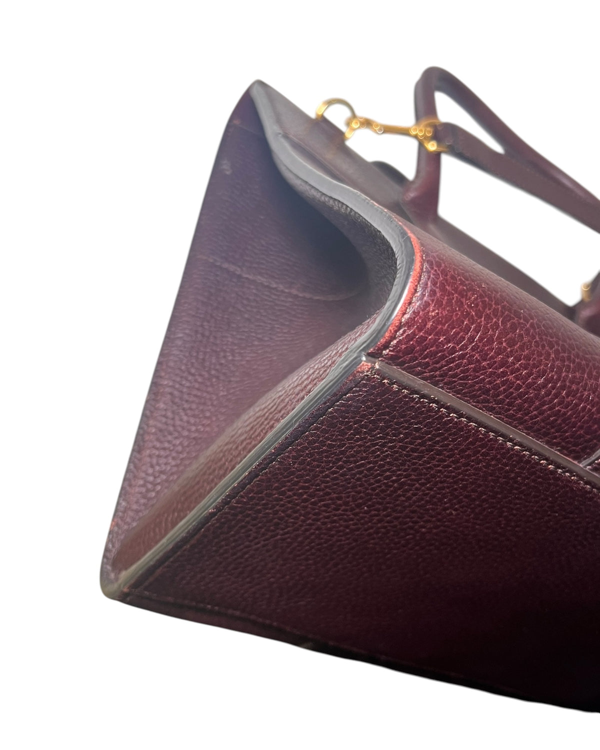 Mulberry Bayswater with Strap in Oxblood Grained Leather – Gold Hardware