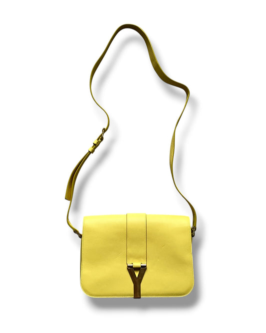 Saint Laurent Crossbody Bag - Yellow - Gold Hardware