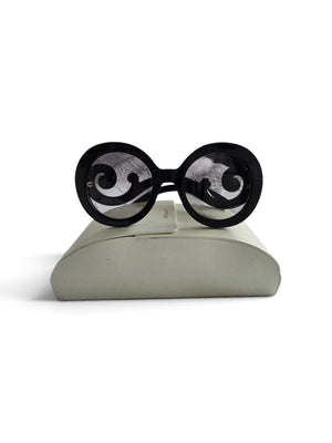 Prada Baroque Round Black Sunglasses