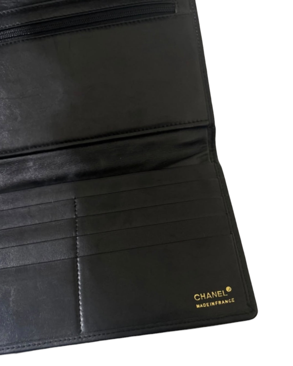 Vintage Chanel Black Quilted Leather CC Tassel Wallet