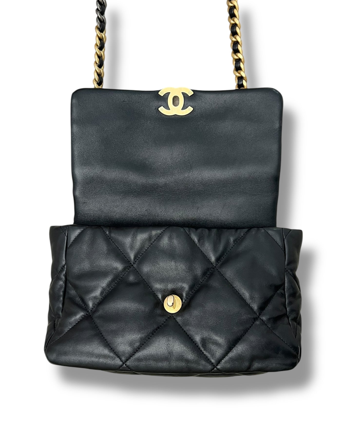 Chanel 19 Large Flap Bag – Black Lambskin, Mixed Hardware – (22P Collection)