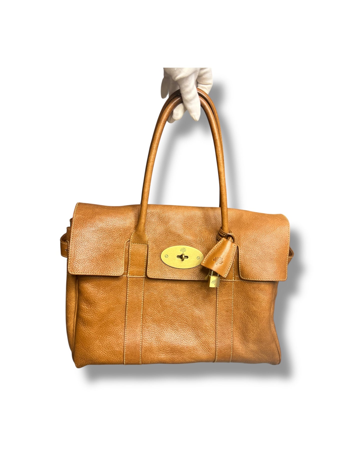 Mulberry Bayswater Small Classic Grain Leather Bag in Oak - The Luxury Savvy