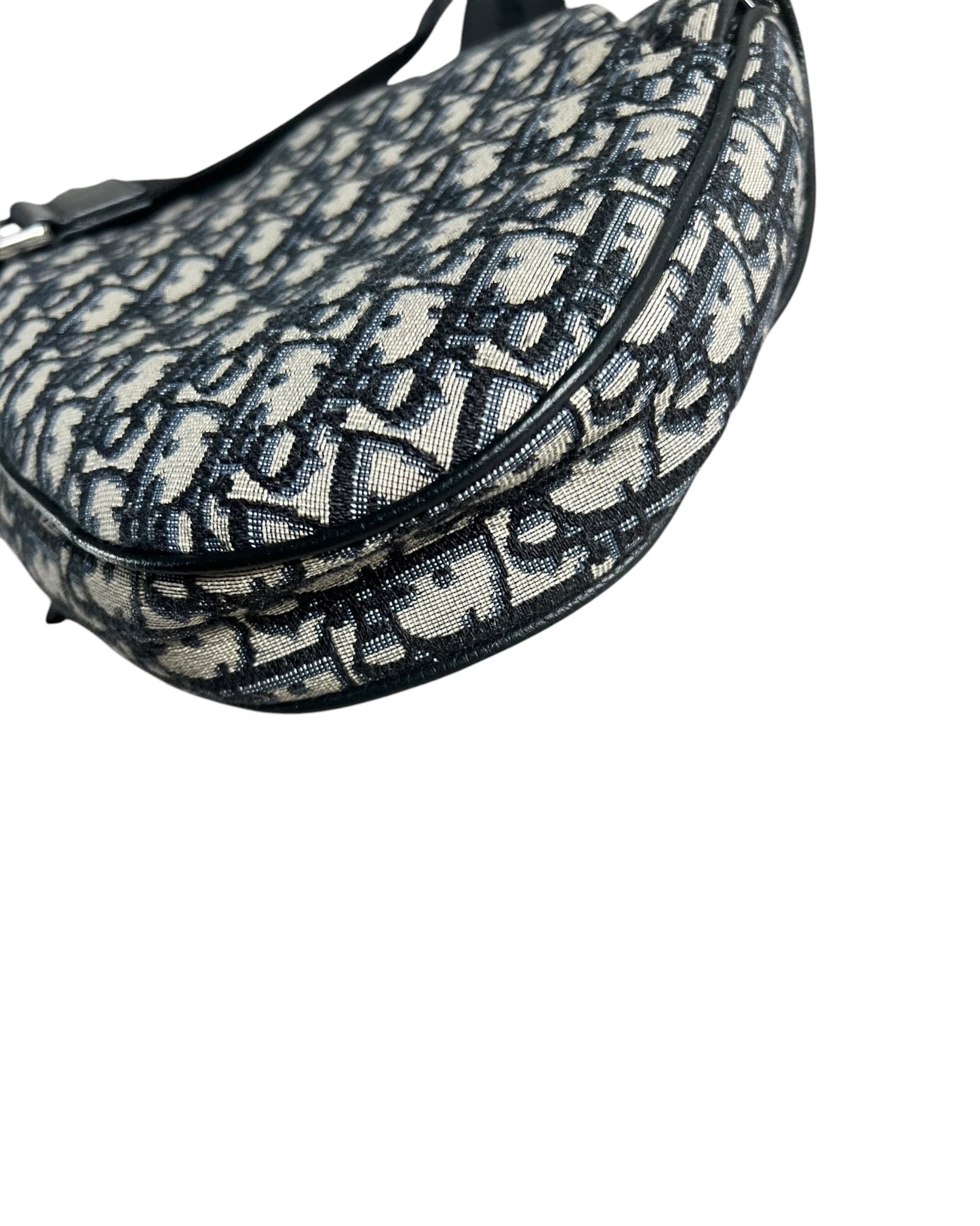 Christian Dior Saddle Bag – Beige & Black Dior Oblique Jacquard Crossbody Bag