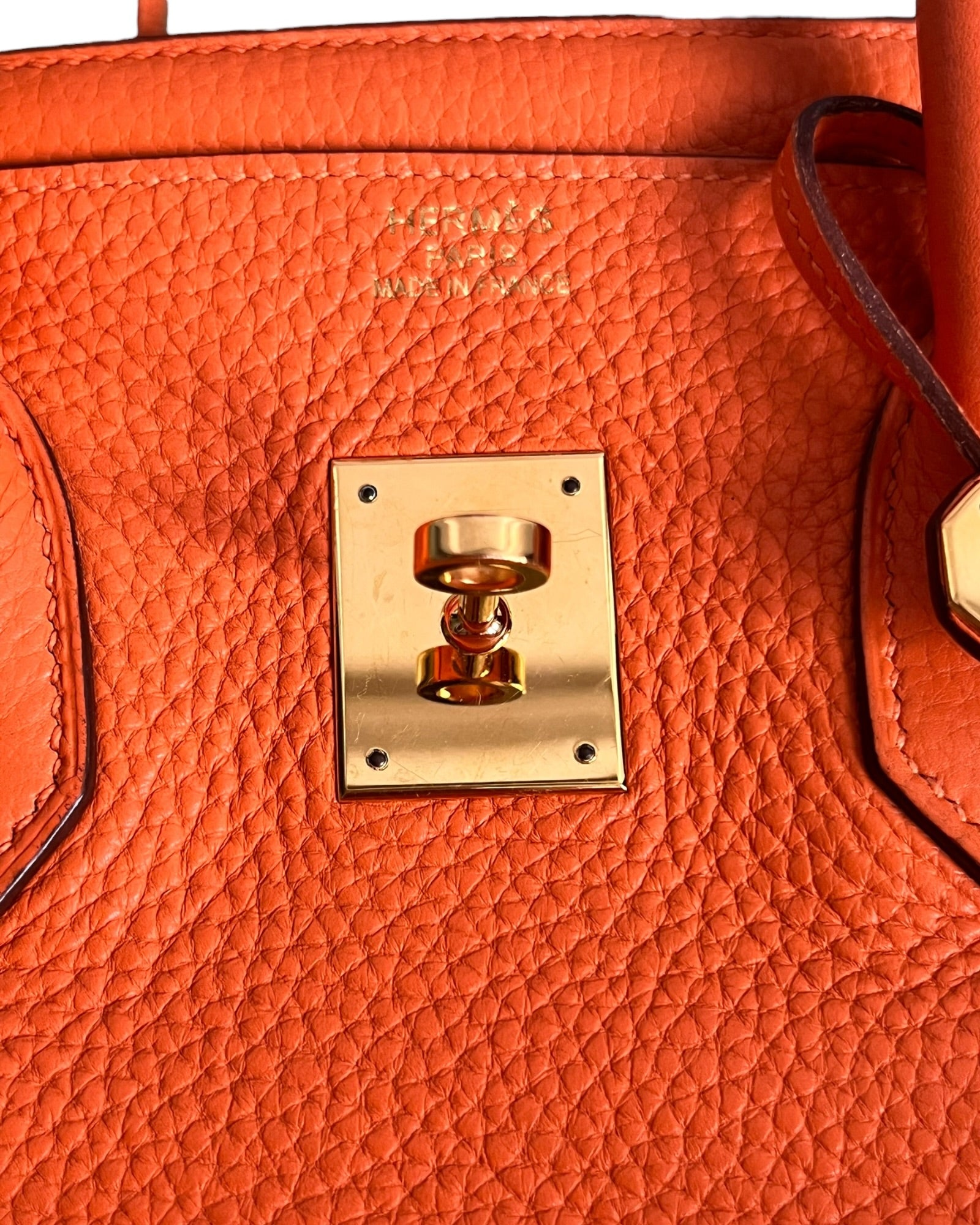 Hermès Birkin 35 Orange Clemence Leather | Very Good Pre-Owned Condition - The Luxury Savvy