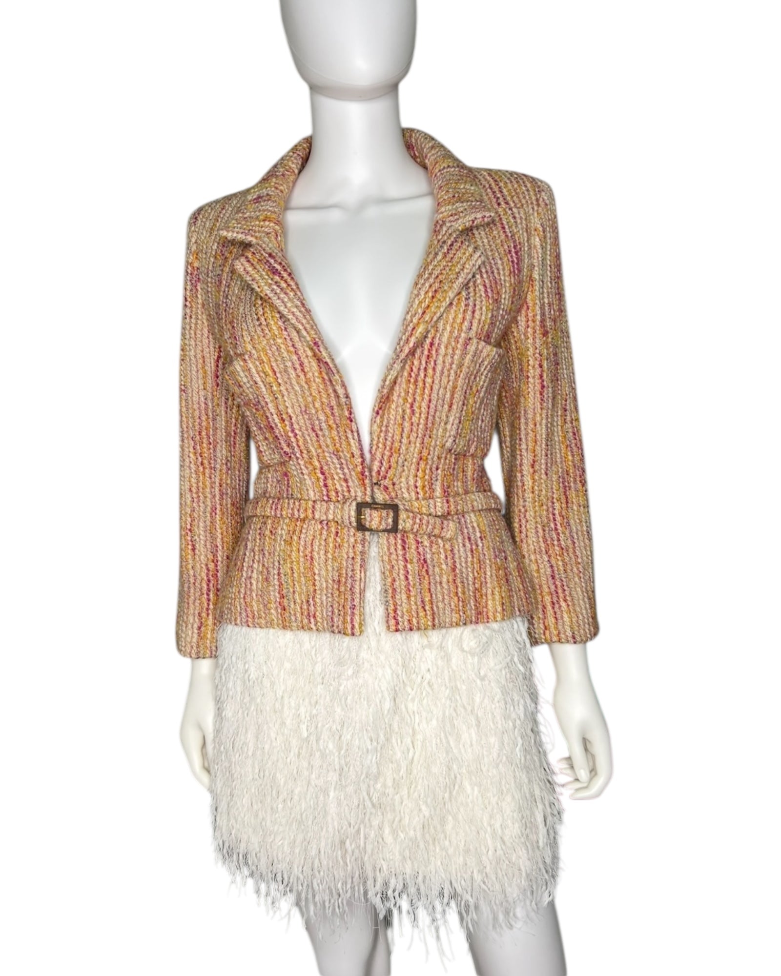 Chanel Multicoloured Lesage Fantasy Tweed Jacket with Belt - The Luxury Savvy