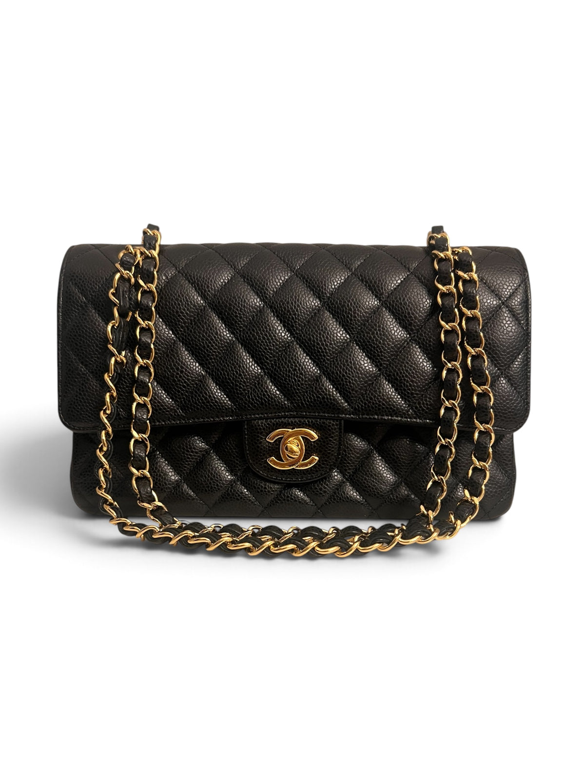 Chanel Classic Medium Flap Bag – Caviar Leather, Gold Hardware | Pre-Owned