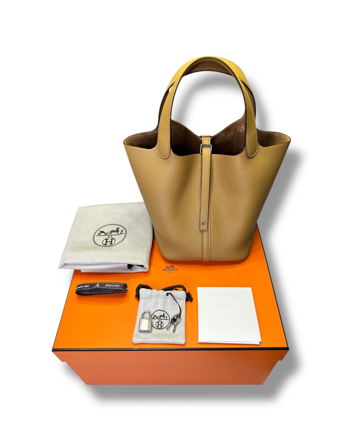 Hermès Picotin 22 – Biscuit, Palladium Hardware – Full Set (K Stamp)