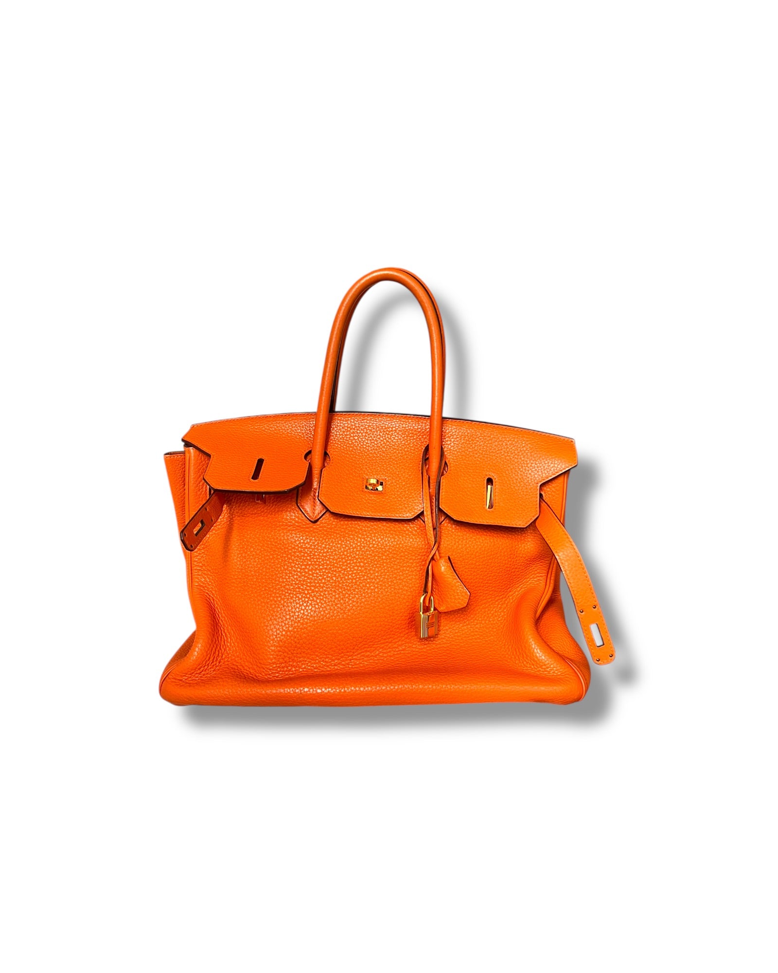 Hermès Birkin 35 Orange Clemence Leather | Very Good Pre-Owned Condition - The Luxury Savvy