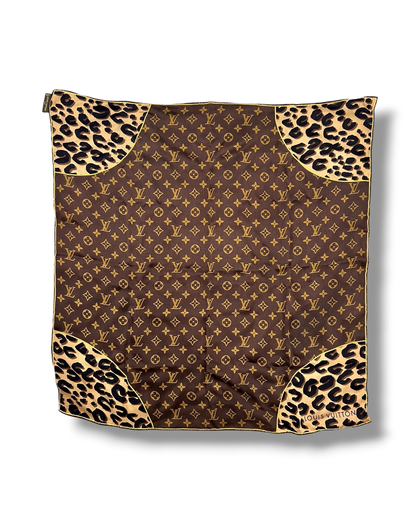 Louis Vuitton Monogram Leopard Silk Scarf 70