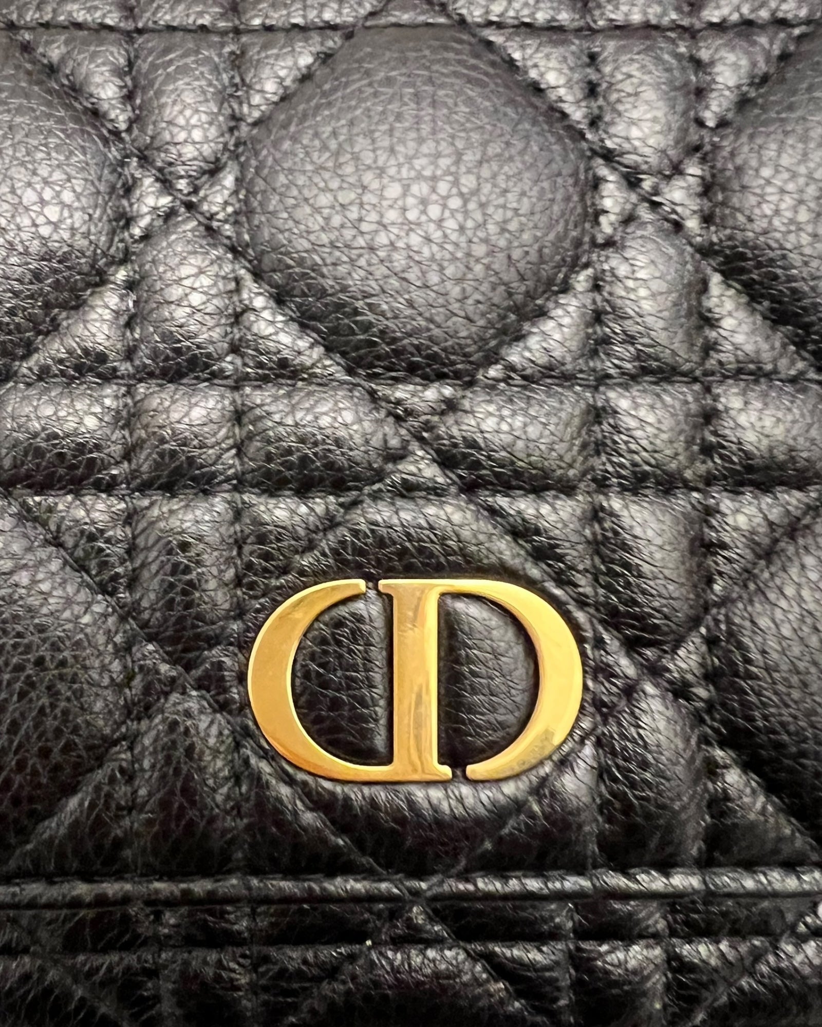 Christian Dior Small Dior Caro Wallet on Chain – Black - The Luxury Savvy