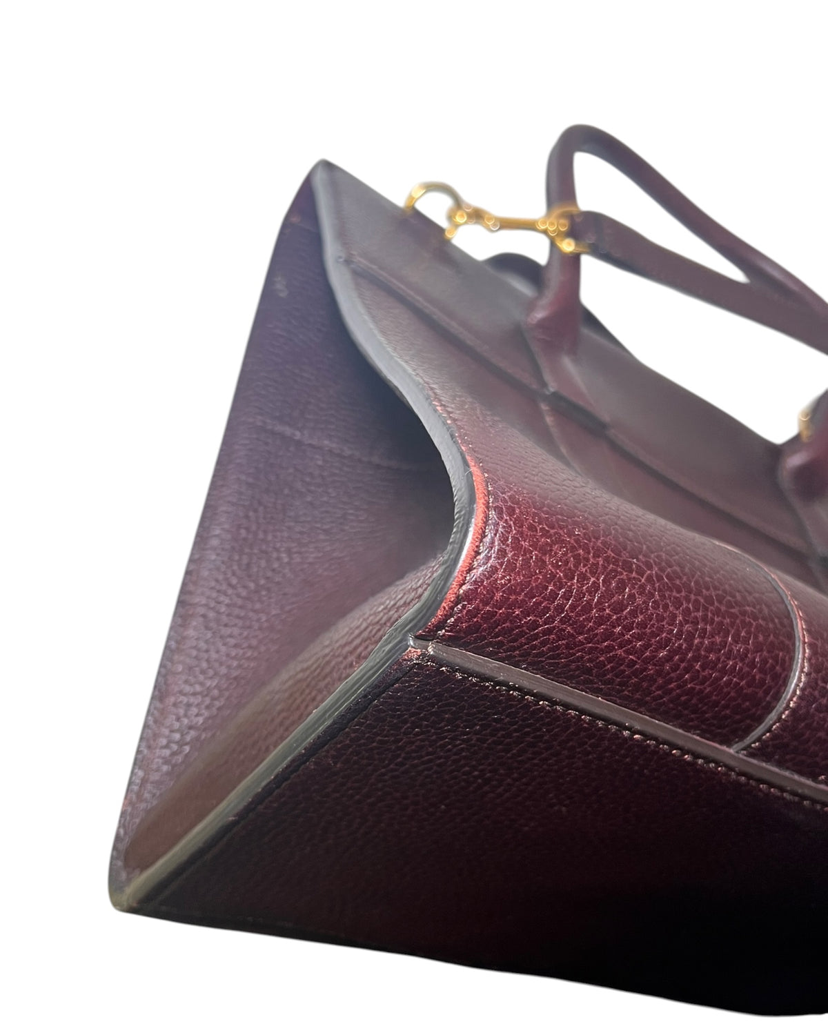 Mulberry Bayswater with Strap in Oxblood Grained Leather – Gold Hardware