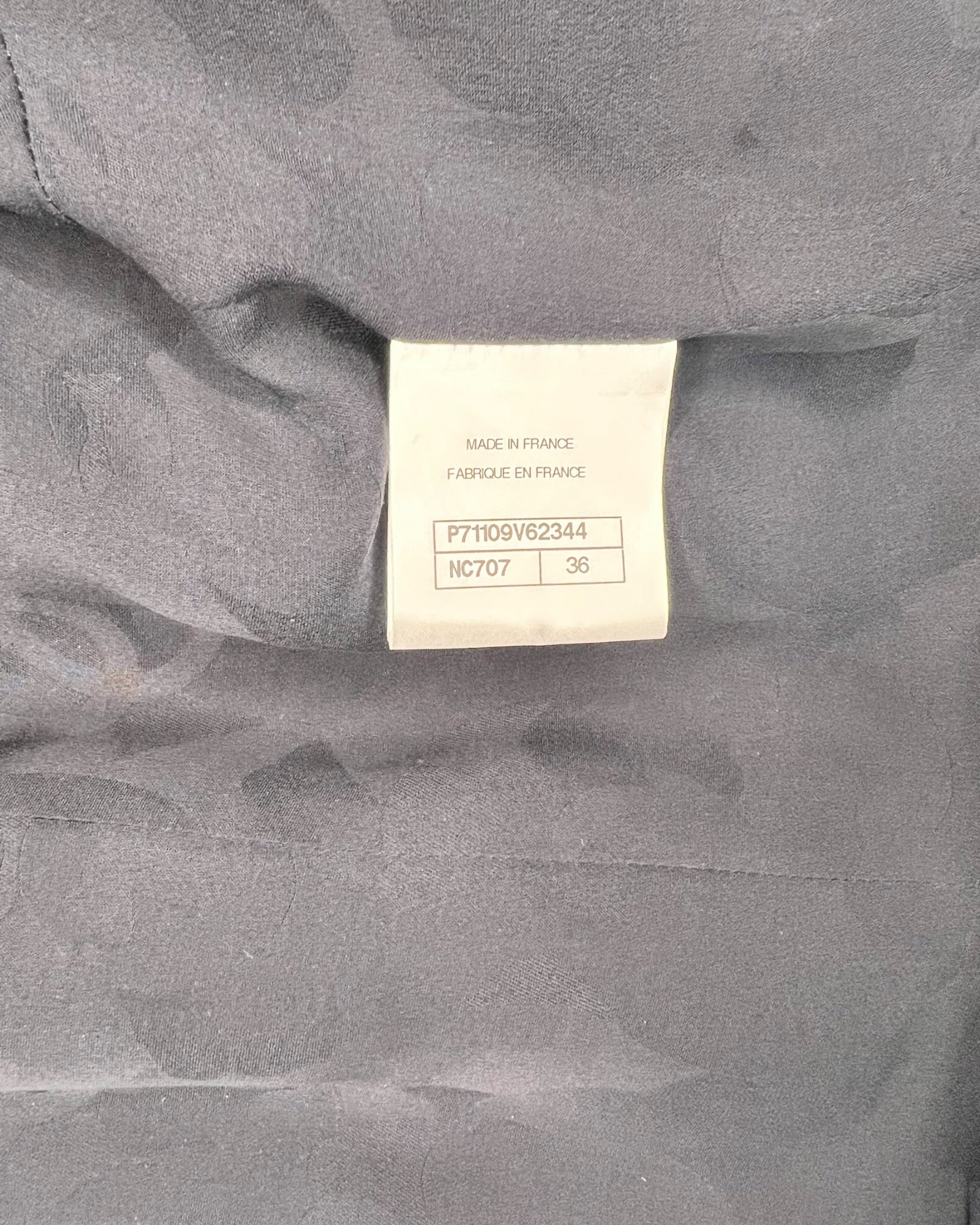 Chanel Tweed Jacket – Navy with Multicolour Sequin Detailing - The Luxury Savvy