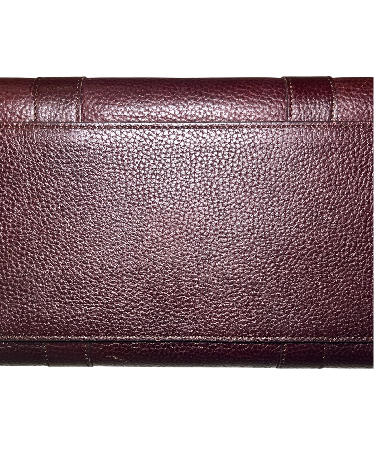 Mulberry Bayswater with Strap in Oxblood Grained Leather – Gold Hardware