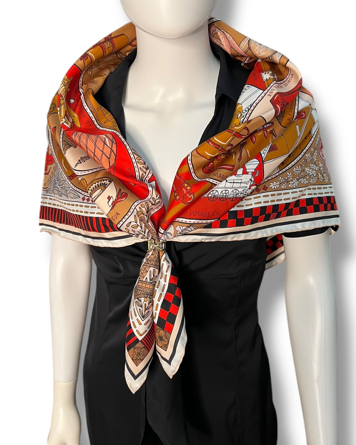 Louis Vuitton Jeu de Louis Silk Scarf 90 x 90