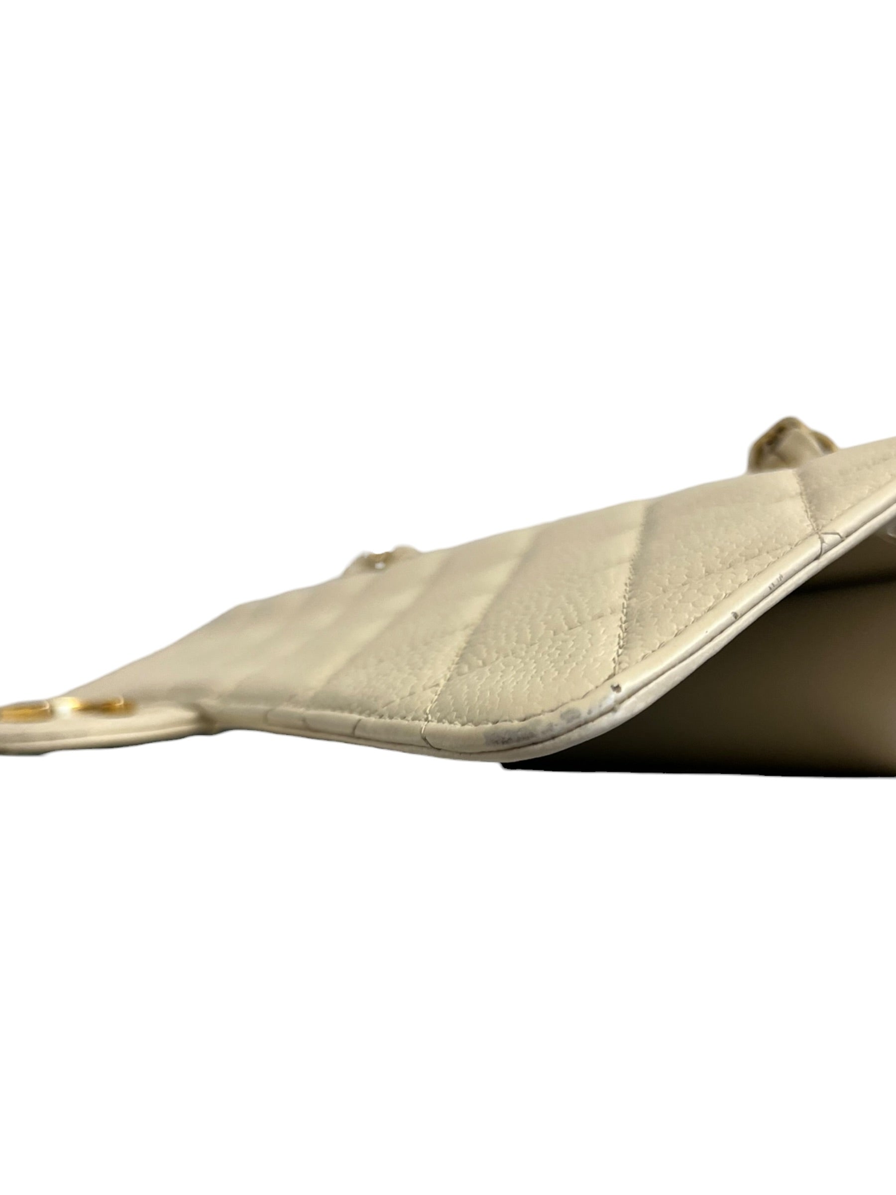 CHANEL Vintage Classic Double Flap Bag | Cream Caviar Leather | 24k Gold Plated Hardware - The Luxury Savvy