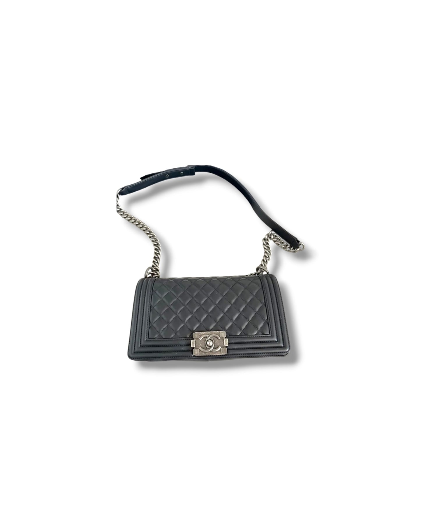 Chanel Medium Boy Flap Bag Black Quilted Calfskin