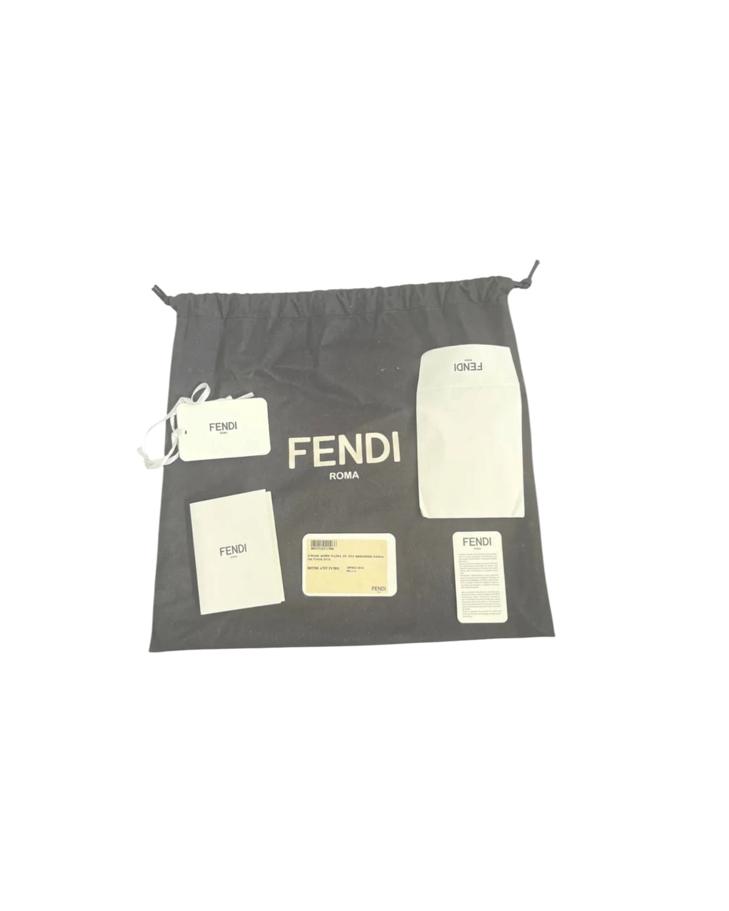 Fendi Upside Down FF Leather Crossbody Belt Bag Black