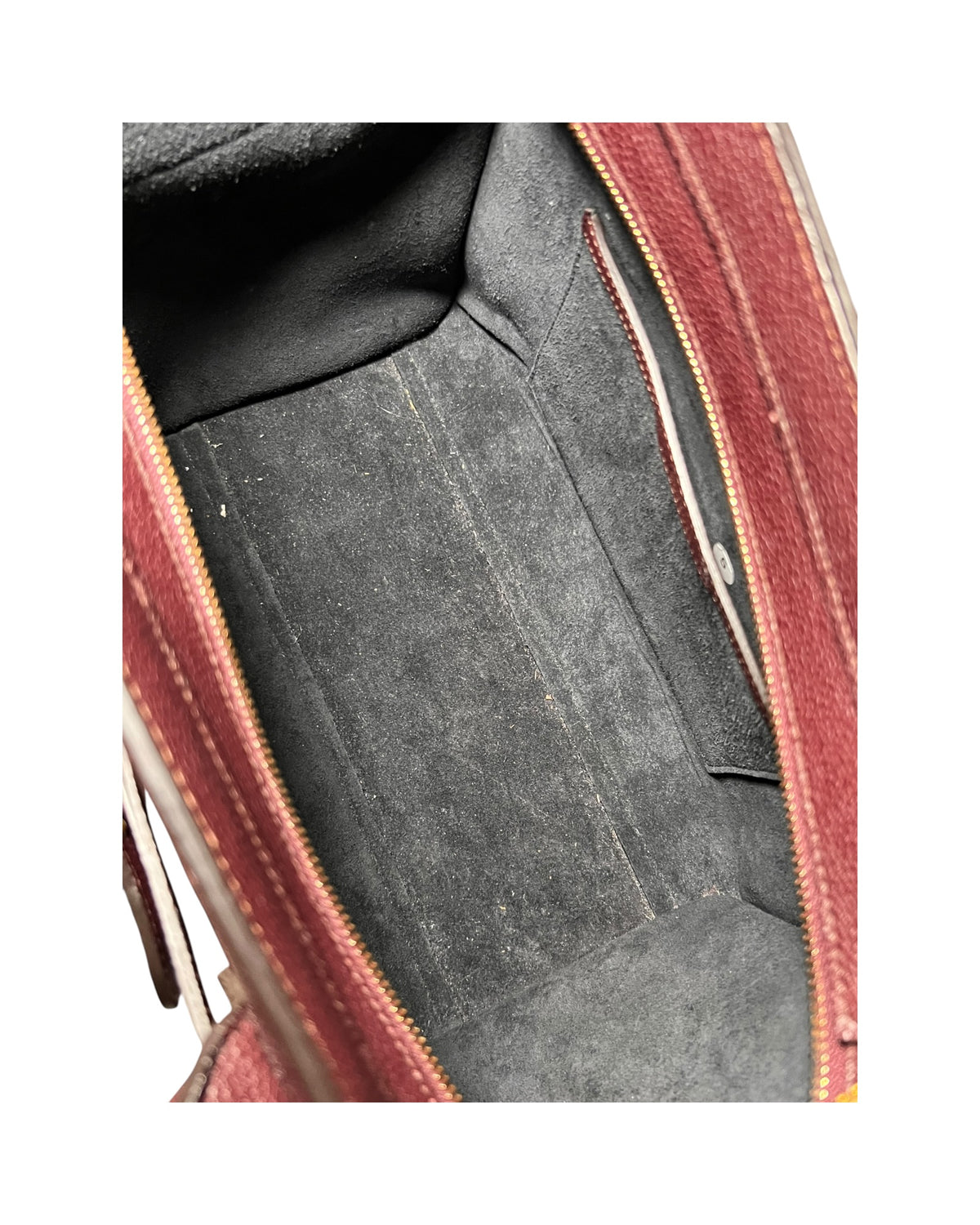 Mulberry College Stripe Tote Burgundy