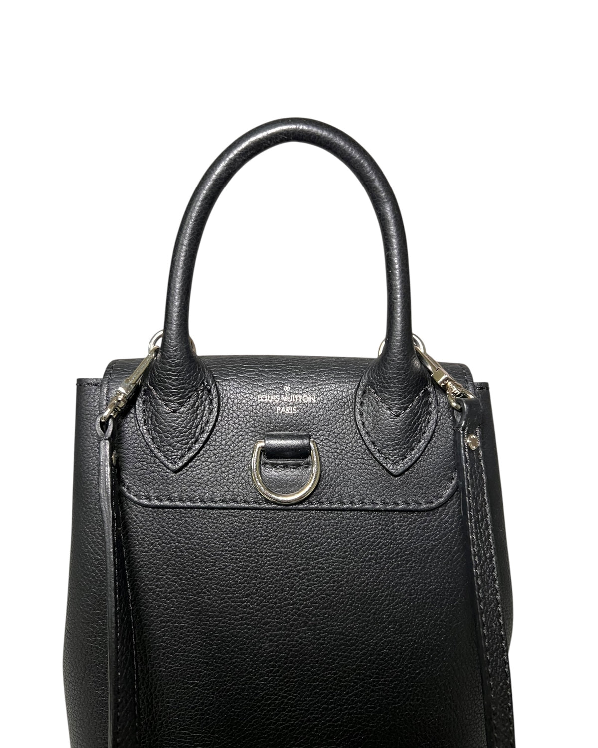 Louis Vuitton Lockme Backpack Black Leather Silver-Tone Hardware