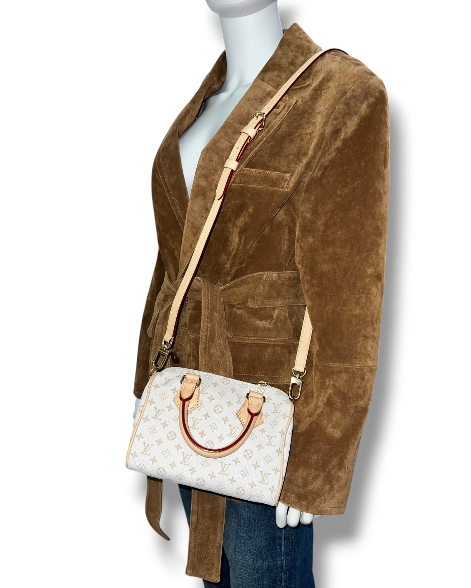Louis Vuitton Speedy Bandoulière 20 – Mastic Cream Monogram - The Luxury Savvy