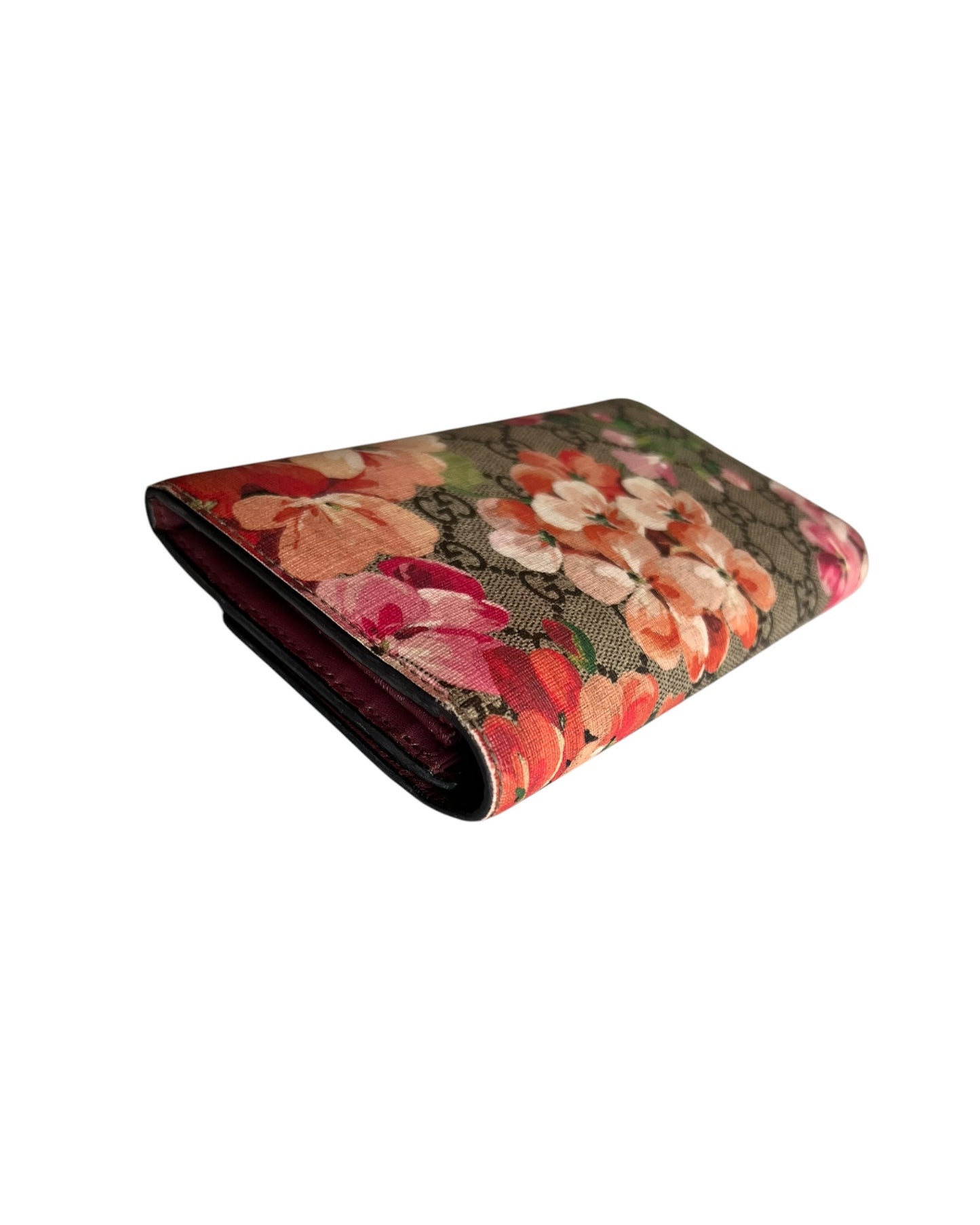 Gucci Blooms GG Supreme Continental Wallet - The Luxury Savvy