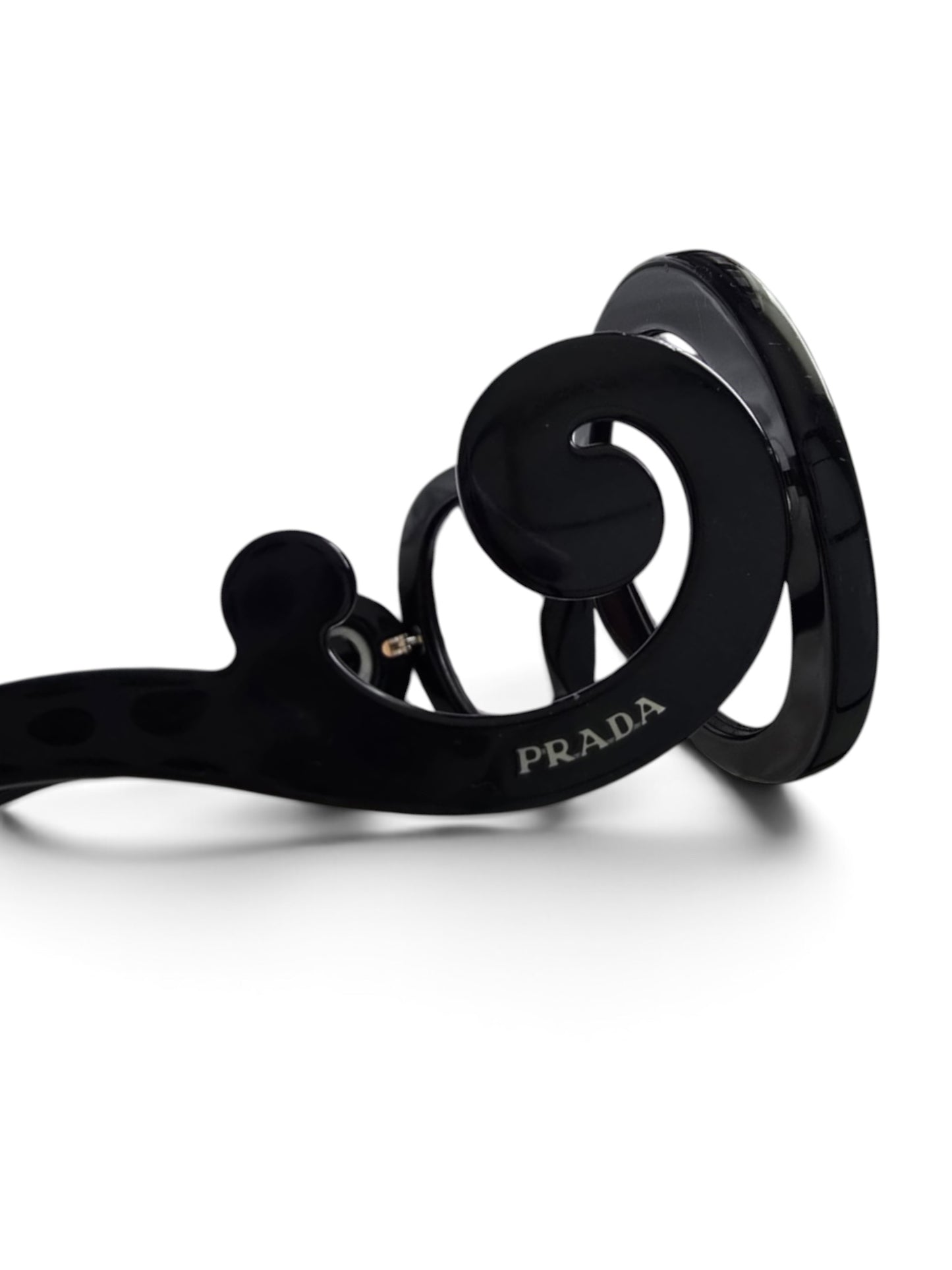 Prada Baroque Round Black Sunglasses