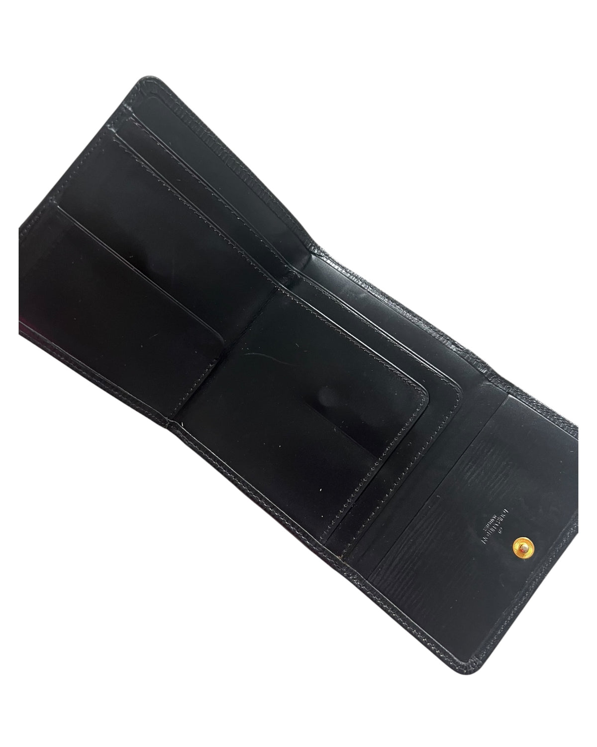 Louis Vuitton Vintage Compact Wallet – Black Épi Leather