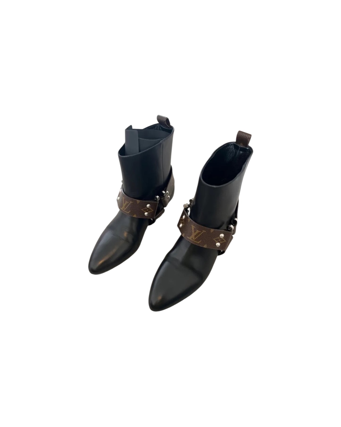 Louis Vuitton Rhapsody Ankle Boots Black Monogram | Size EU 37