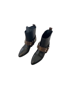 Louis Vuitton Rhapsody Ankle Boots Black Monogram | Size EU 37