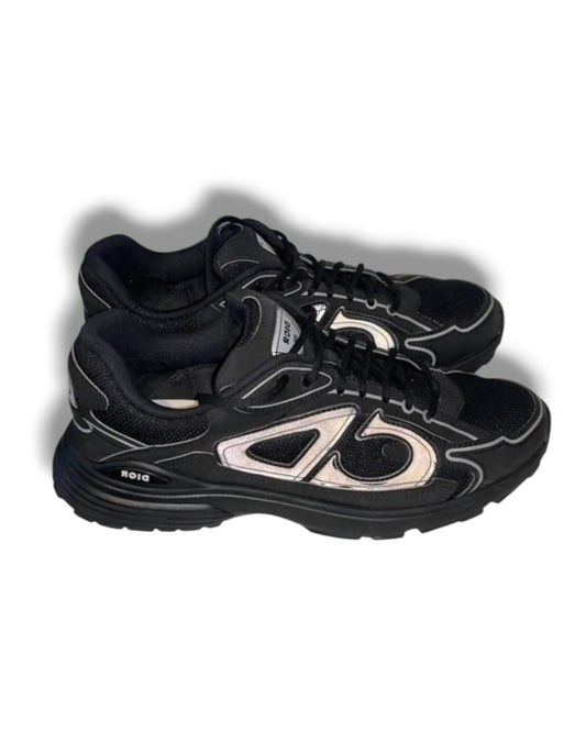Christian Dior Men’s B30 Trainers – Black / Silver Reflective - The Luxury Savvy