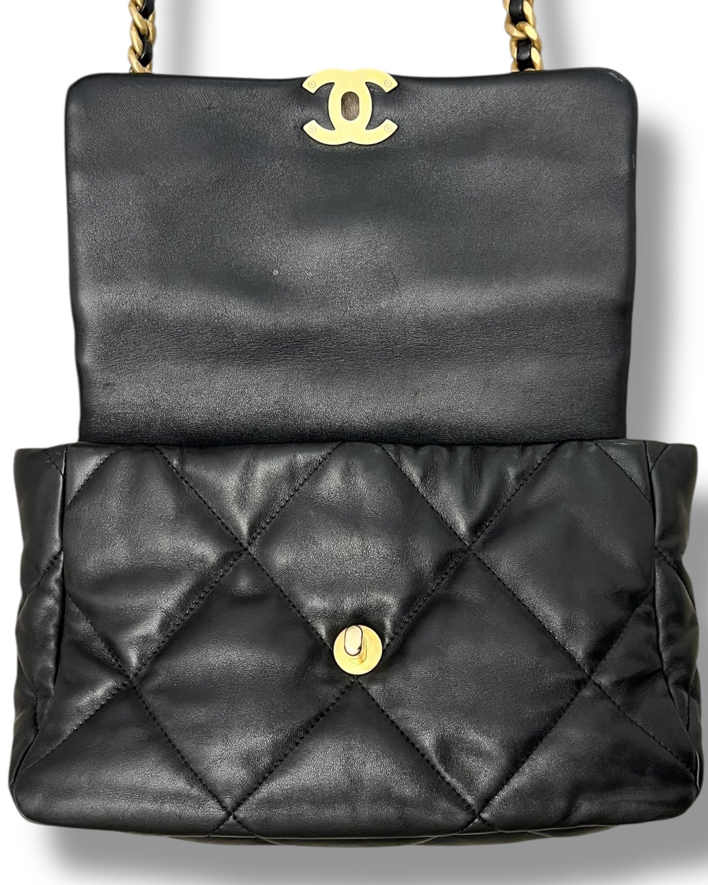 Chanel 19 Large Flap Bag – Black Lambskin, Mixed Hardware – (22P Collection)
