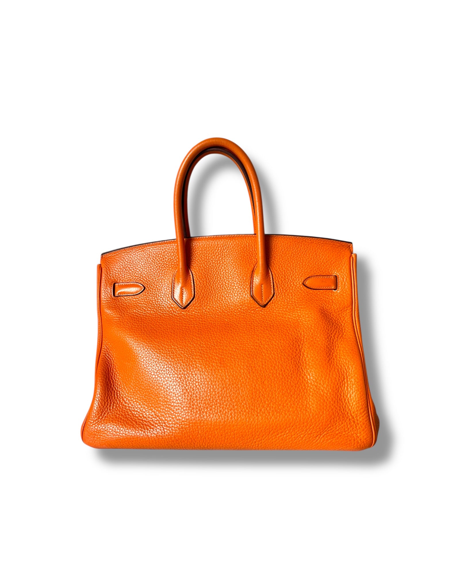 Hermès Birkin 35 Orange Clemence Leather | Very Good Pre-Owned Condition - The Luxury Savvy