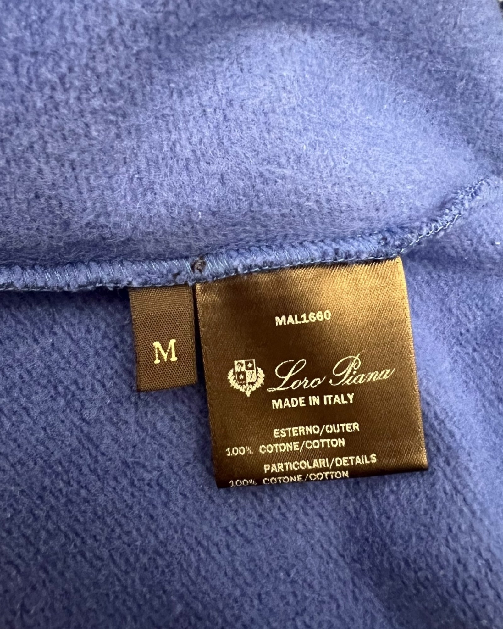Loro Piana Royal Blue Cotton Sweatshirt – Size M - The Luxury Savvy