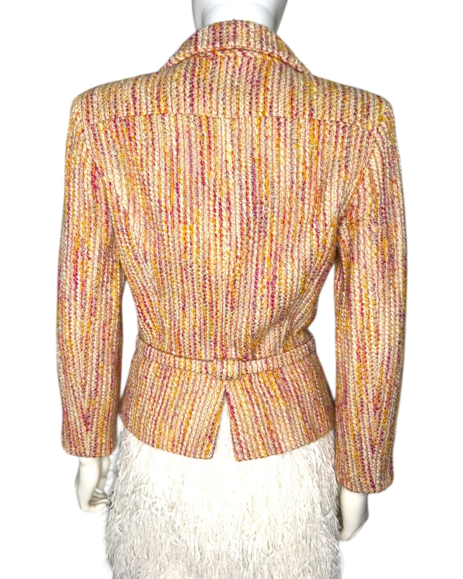 Chanel Multicoloured Lesage Fantasy Tweed Jacket with Belt - The Luxury Savvy