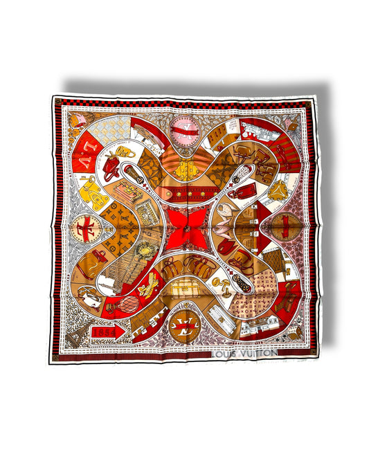 Louis Vuitton Jeu de Louis Silk Scarf 90 x 90