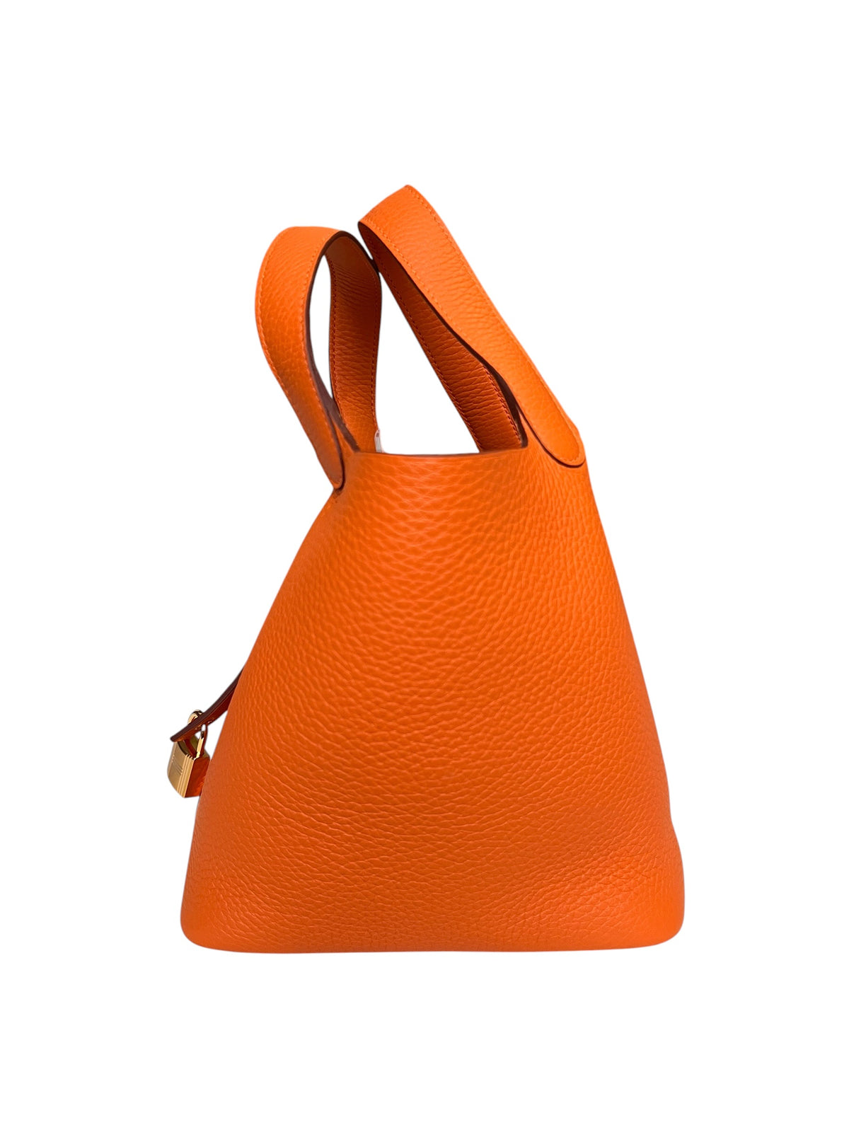 Hermès Picotin 18 Orange H Taurillon Clemence Gold Hardware