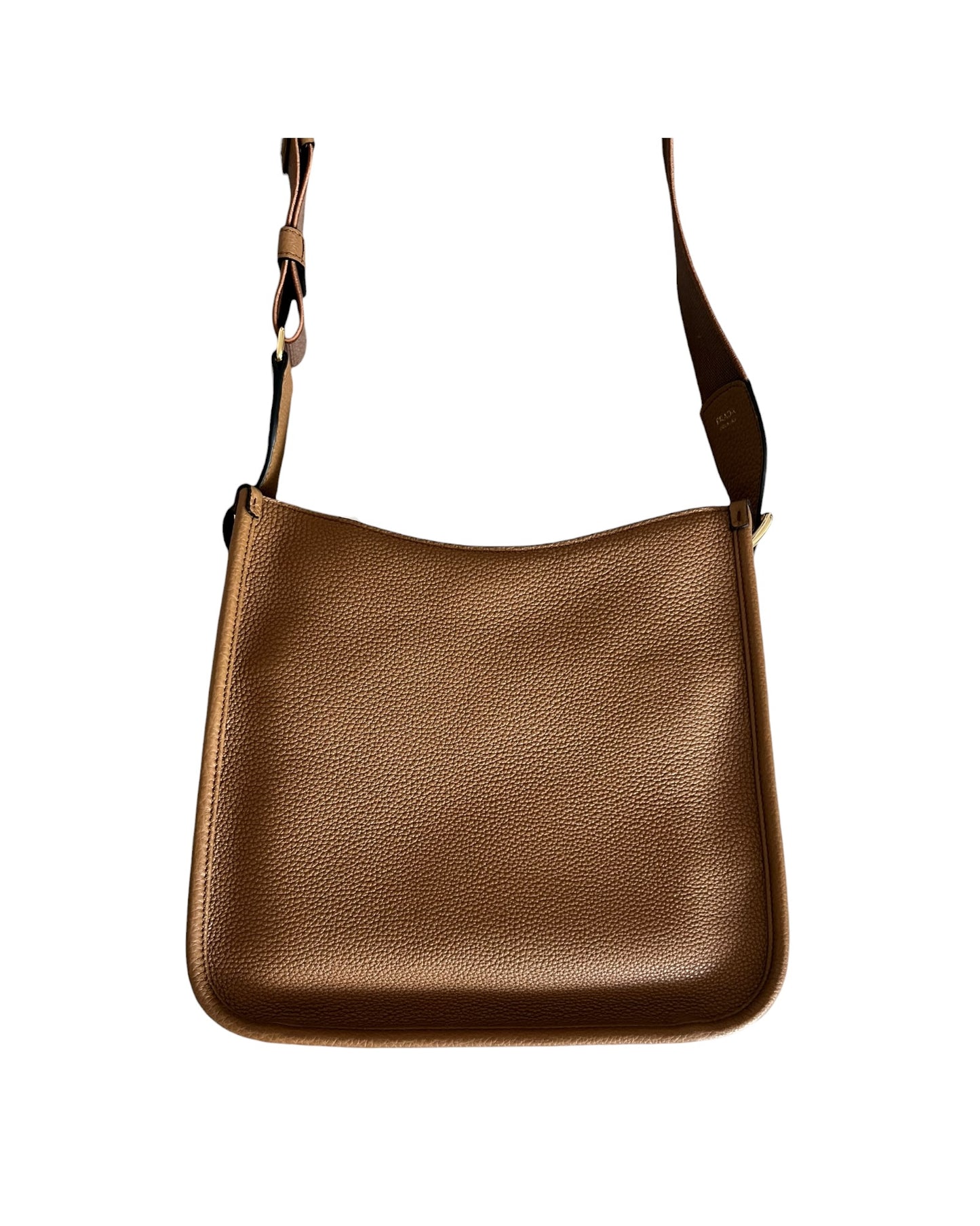 Prada Medium Leather Shoulder Bag - Tan - The Luxury Savvy