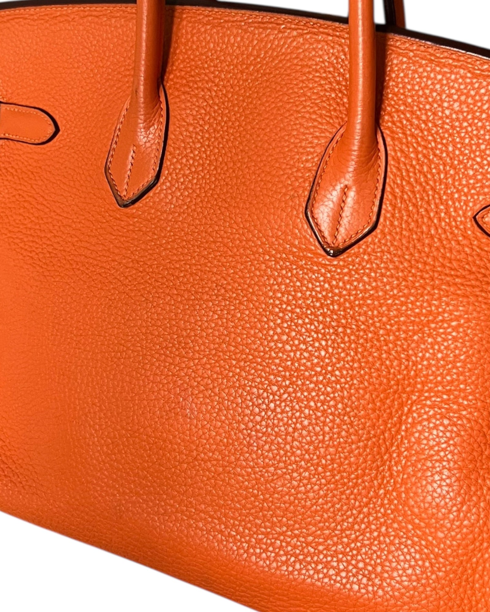 Hermès Birkin 35 Orange Clemence Leather | Very Good Pre-Owned Condition - The Luxury Savvy